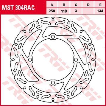 TRW ZF гальмівний диск передній MST304RAC MST304RAC фото