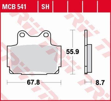 TRW ZF гальмівні колодки MCB541SH MCB541SH фото