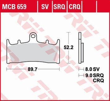 TRW ZF гальмівні колодки MCB659TRQ MCB659TRQ фото