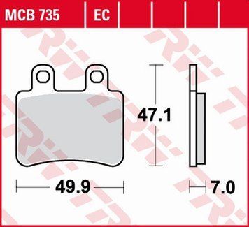 TRW ZF гальмівні колодки MCB735EC MCB735EC фото