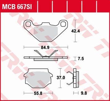 TRW ZF гальмівні колодки MCB667SI MCB667SI фото