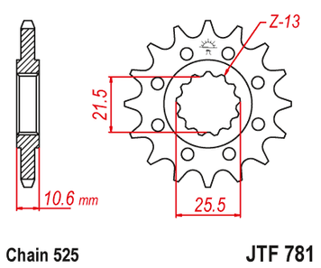 Приводна зірка Jt Sprocket JTF781.14 JTF781.14 фото