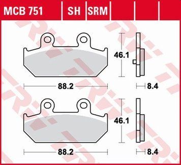 TRW ZF тормозные колодки MCB751 MCB751 фото