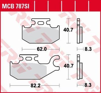 TRW ZF гальмівні колодки MCB787SI MCB787SI фото