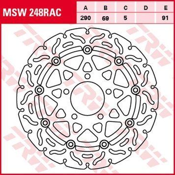 TRW ZF гальмівний диск передній MSW248RAC MSW248RAC фото