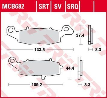 TRW ZF гальмівні колодки MCB682TRQ MCB682TRQ фото