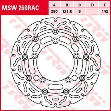 TRW ZF гальмівний диск передній MSW260RAC MSW260RAC фото