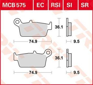 TRW ZF тормозные колодки MCB575SI MCB575SI фото