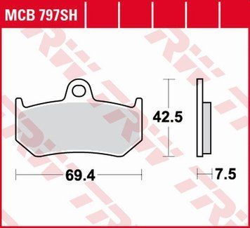 TRW ZF тормозные колодки MCB797SH MCB797SH фото