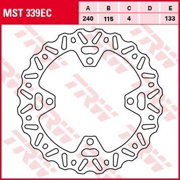 TRW ZF гальмівний диск MST339EC MST339EC фото