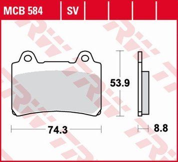 TRW ZF гальмівні колодки MCB584 MCB584 фото