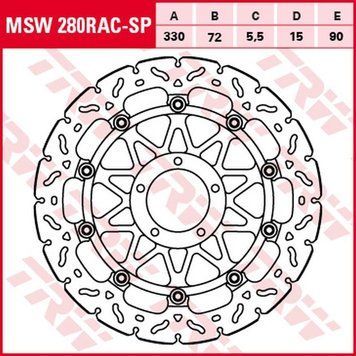 TRW ZF гальмівний диск передній MSW280RAC MSW280RAC фото