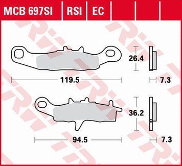 TRW ZF гальмівні колодки MCB697SI MCB697SI фото