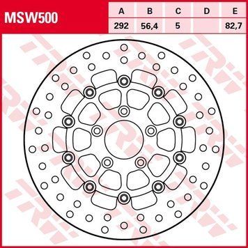 TRW ZF гальмівний диск передній MSW500 MSW500 фото