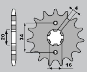 Приводна зірка PBR 2631418NC 2631418NC фото