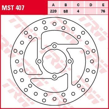 TRW ZF гальмівний диск MST407 MST407 фото