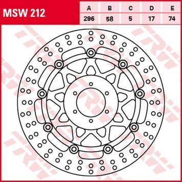 TRW ZF гальмівний диск передній MSW212 MSW212 фото