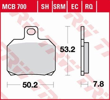 TRW ZF гальмівні колодки MCB700SRM MCB700SRM фото