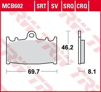 TRW ZF гальмівні колодки MCB602CRQ MCB602CRQ фото