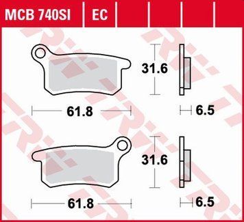 TRW ZF гальмівні колодки MCB740SI MCB740SI фото