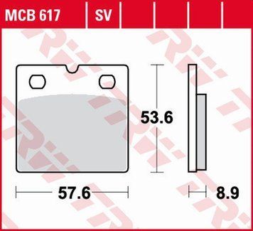 TRW ZF гальмівні колодки MCB617 MCB617 фото