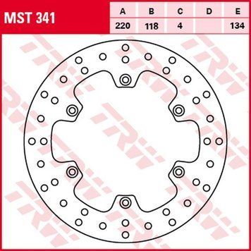 TRW ZF гальмівний диск MST341 MST341 фото