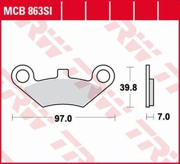 TRW ZF гальмівні колодки MCB863SI MCB863SI фото
