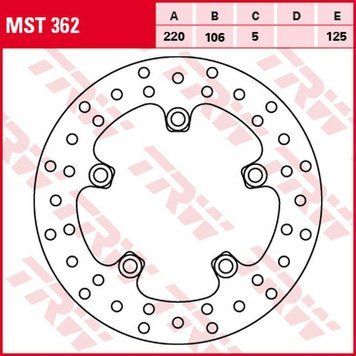 TRW ZF гальмівний диск MST362 MST362 фото