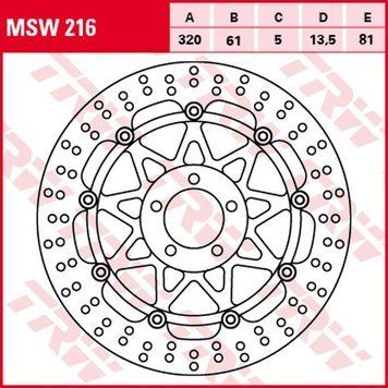 TRW ZF гальмівний диск передній MSW216 MSW216 фото