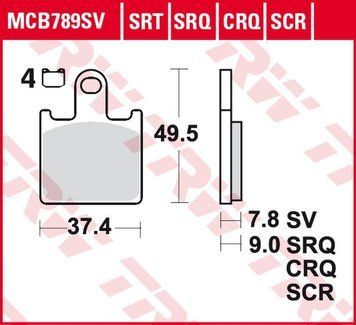 TRW ZF тормозные колодки MCB789CRQ MCB789CRQ фото