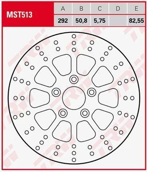 TRW ZF гальмівний диск MST513 MST513 фото
